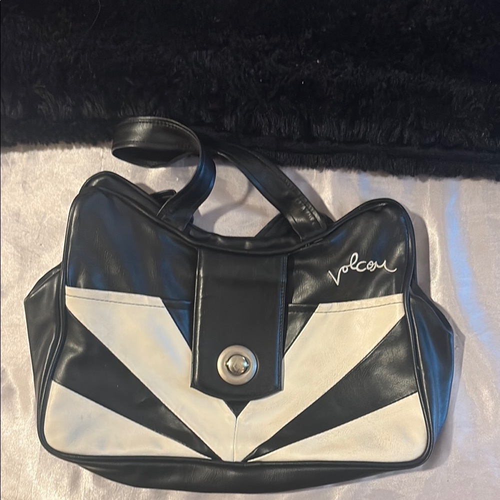 Volcom Black and White Tote Bag